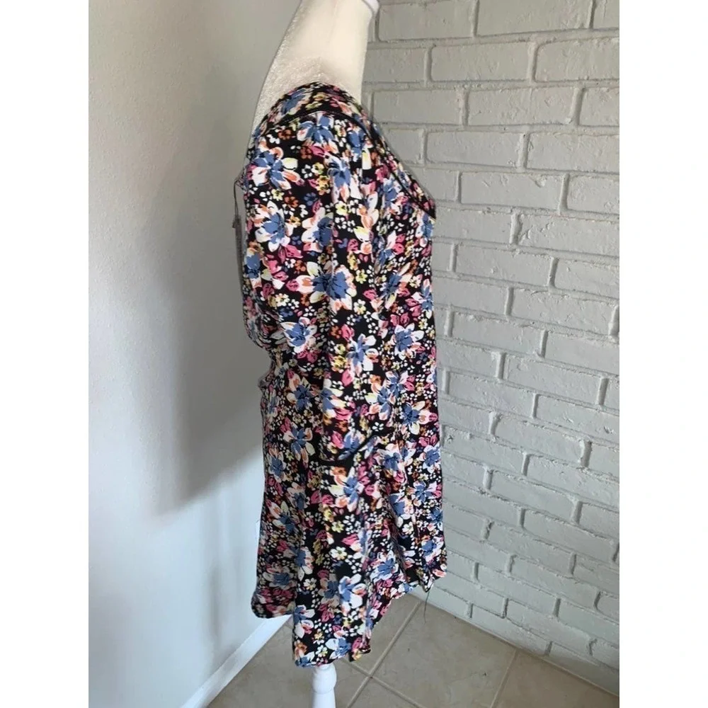 NWT Boohoo Cut-Out Floral Flare Skater Mini Dress Size 10